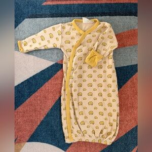Yellow Elephant Sleeper Gown (3-6m)